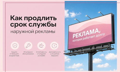 Как продлить срок службы наружной рекламы в Октябрьском